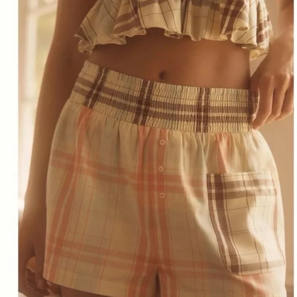 Anthropologie Lyrebird Ruffle Flannel PJ Set - Picture 4 of 4